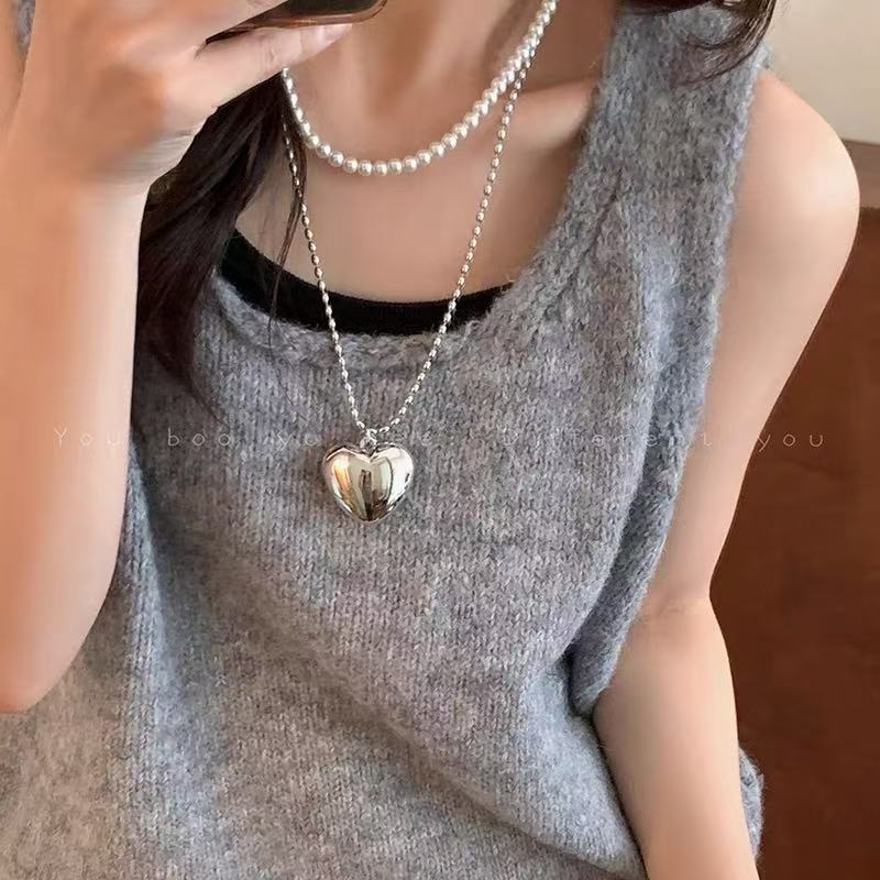 Otoño y invierno minimalistas collares colgante de goteo de Feng Shui mujeres chaqueta larga suéter cadena casual accesorios de lujo ligero