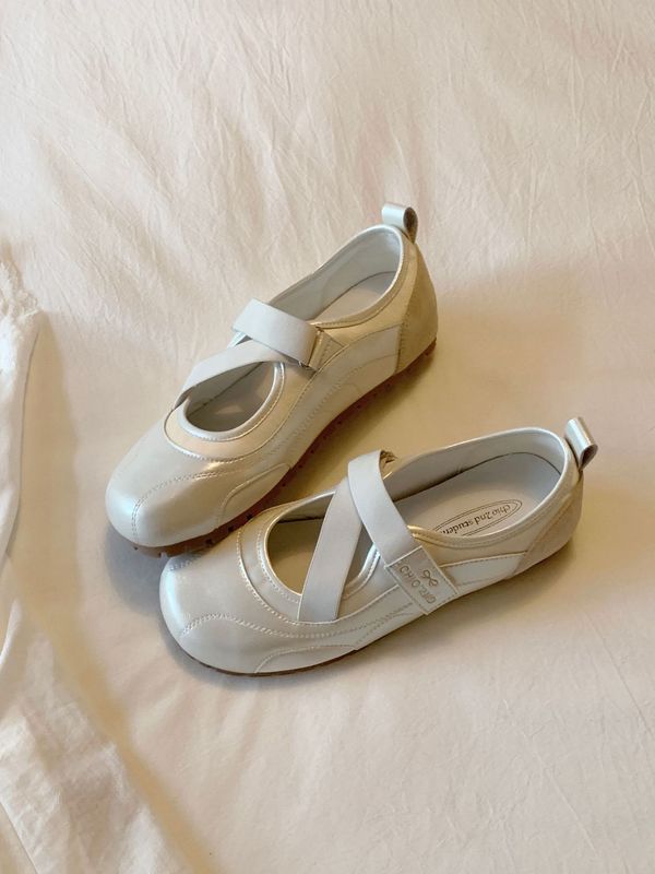 ソフトレザーバージョン～女性用シングルシューズ、クロスストラップ、夏用の明るい色の小さな革靴、スカート付きのフラットシューズ|undefined