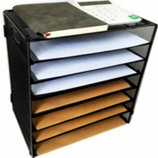 Desktop Storage Cabinet Metal 7-Layer 8-Layer File Rack Storage Rack Office Multi-Layer Organizer Rack Thickened and Durable
