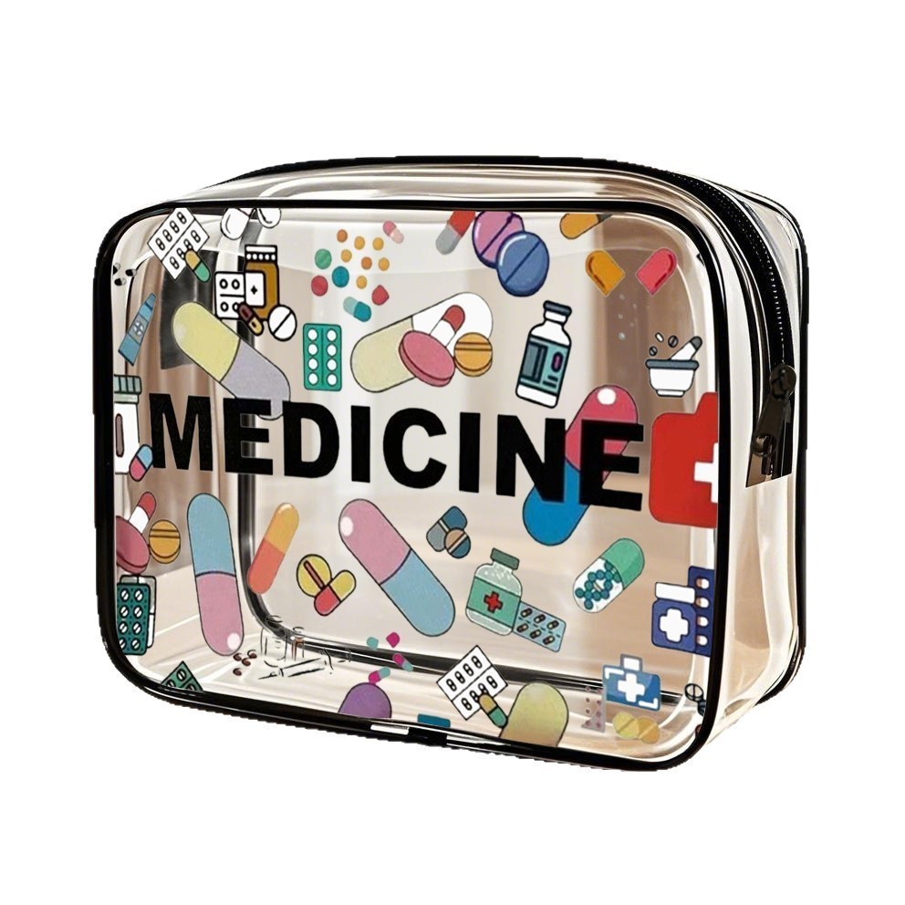 Cross-Border Hot-Selling Popular Printed Cosmetic Bag Travel Cosmetics Portable Storage Bag Women's Hand-Held Zipper Toiletry Bag