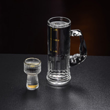 厂家直销肌肉二两杯100ml玻璃小酒杯创意酒吧常用调酒带把一口杯