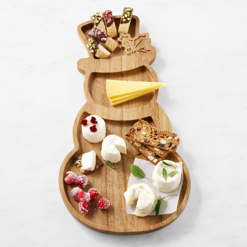 Cross-Border New Product Wooden Tray Creative Christmas Snowman Snack Tray Home Simple Snack Fruit Chopping Board Customization