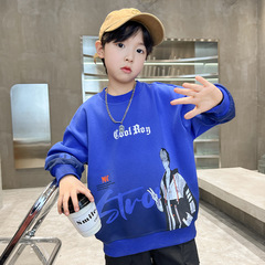 Cartoon Style Men's Children's Sweatshirt Spring Collection 2024 New Arrival Korean Style Medium and Large Children's Hoodie Top for Spring