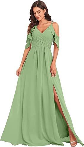 Vestido de dama de honor de gasa sin tirantes adecuado para vestidos de boda con tirantes abiertos Vestido de fiesta de boda con pliegues