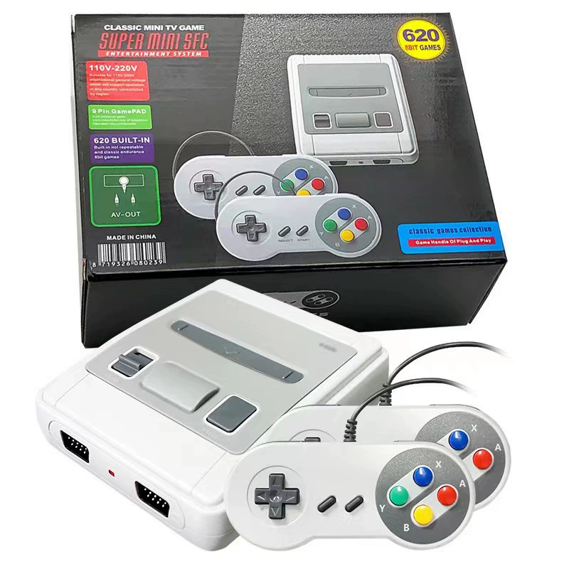 Мини-игровая консоль SFC620, 620 встроенных игр, AV-вывод, версии US/EU