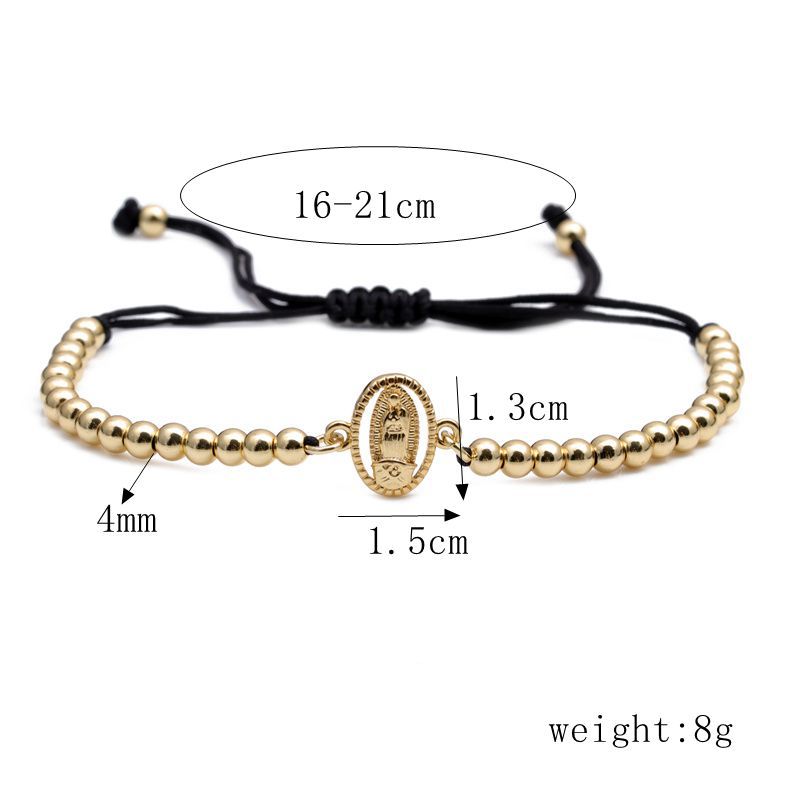 Fashion Snowflake Zircon Devil Eye Adjustable Pull Box Chain Maria Copper Bracelet