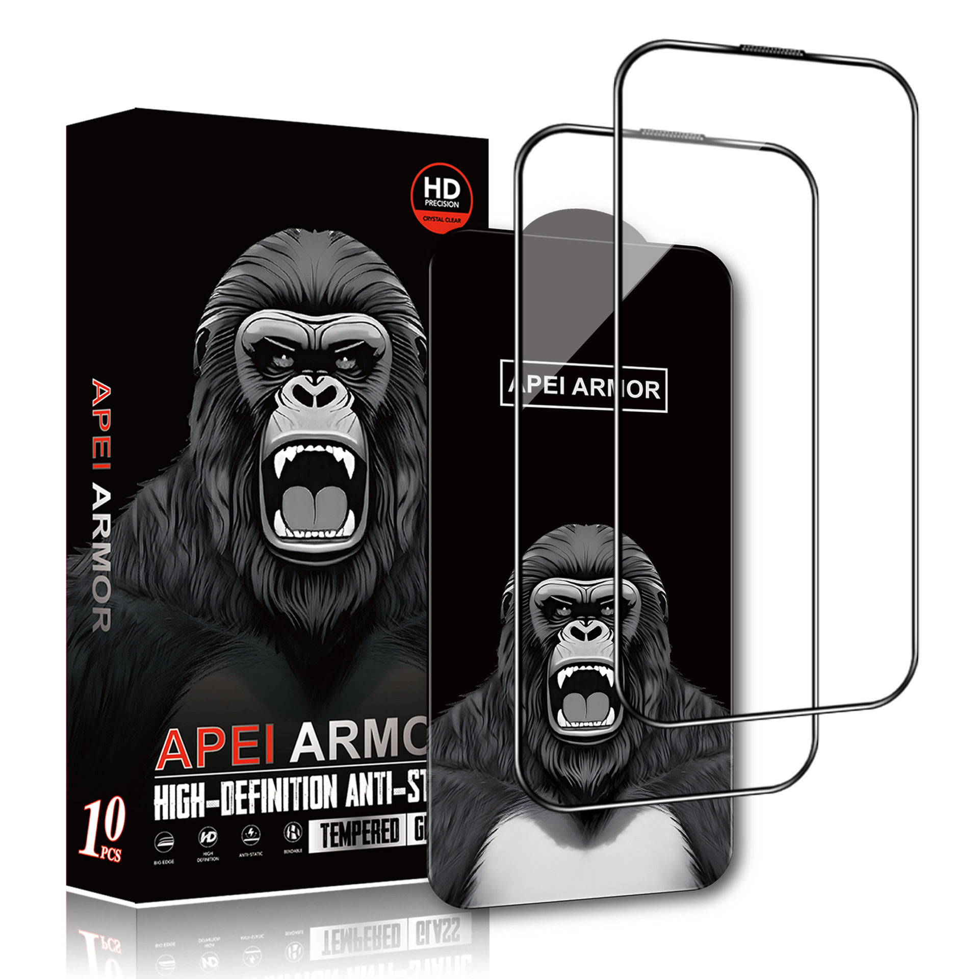 Suitable for B Apple 14 Tempered Glass Film 16 Dustproof Net iPhone 15 Pro Max Full-Screen High-Definition Film 13 Mobile Phone Film 17