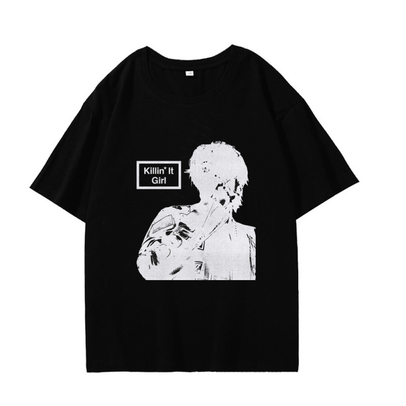 Kpop Bts Jhope Jung Kook Short-Sleeved T-Shirt Off-Shoulder Short-Sleeved Star Peripheral Pain Clothing Customization