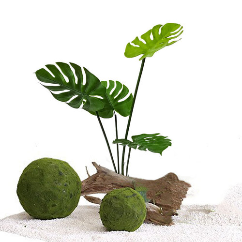 Simulated Turtle-Back Leaf Rubber Lily Leaf Bundle Plant Pot Plant Nordic Style Green Plant Bird's Nest Fern Simulated Green Plant Landscape
