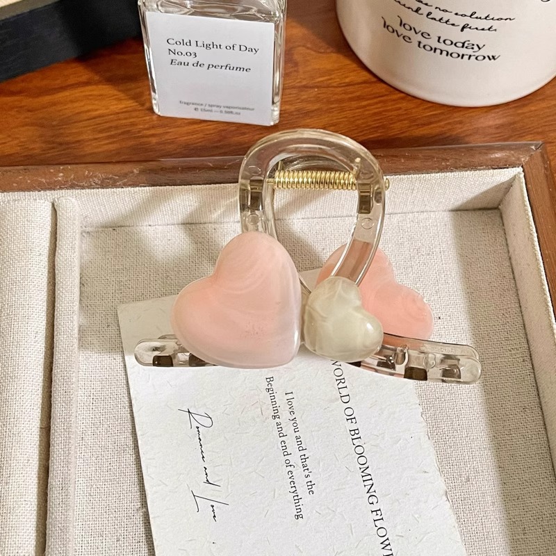 Temperamento de alto nivel amor agarrar clip de cabello de niñas más clip de tiburón detrás de la cabeza de un disco grande clip de cabello tocado