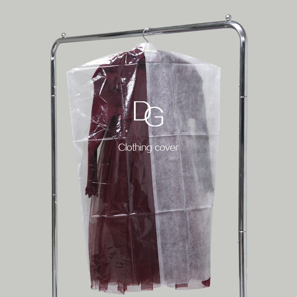 Ropa cubierta de polvo bolsa de ropa colgante plástico doméstico ropa transparente abrigo desechable percha de ropa a prueba de polvo a prueba de humedad