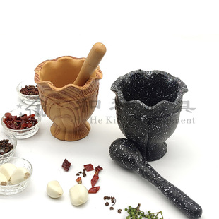 Garlic mortar stone mortar garlic masher PP manual grinder garlic press chili masher garlic pasting bowl garlic jar