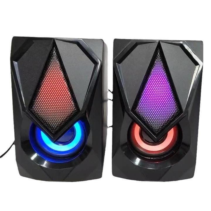 2.0 Sonido de computadora cableado RGB respiración luz computadora general inglés transfronterizo altavoz pequeño a caja DHE - 6000