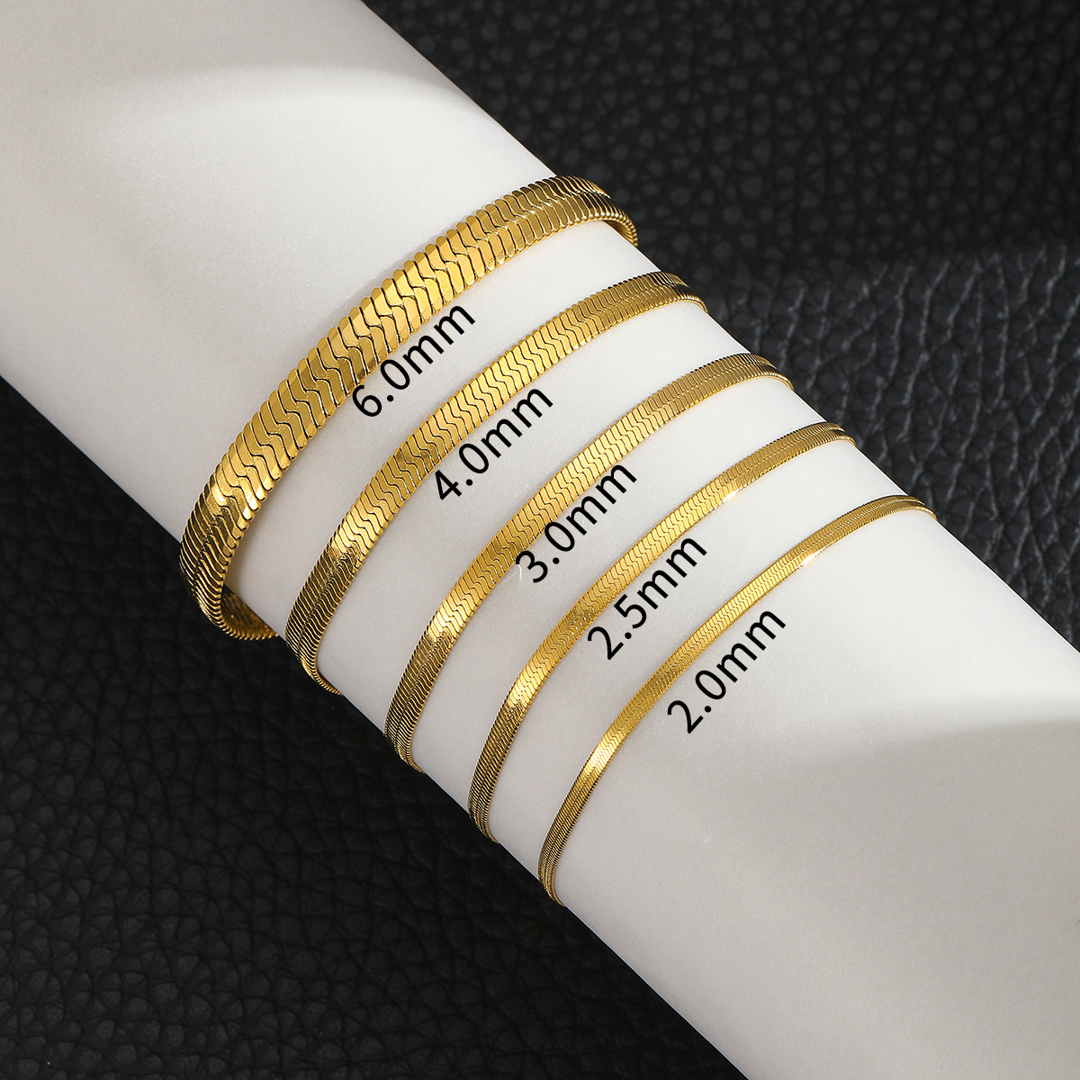 Cross-border Color-retaining Stainless Steel Snake Bone Chain Simple Bracelet Women's Tail Chain Flat Snake Chain Bracelet ins Handsome Couple Bracelet