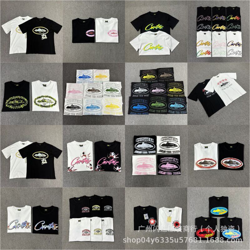 Cross-Border American-Style Corteiz Alcatraz Series T-Shirt Short-Sleeve Letter Logo Print Round Neck Short-Sleeve T-Shirt in Stock Cross-Border American-Style Corteiz Alcatraz Series T-Shirt Short-Sleeve Letter Logo Print Round Neck Short-Sleeve T-Shirt in Stock