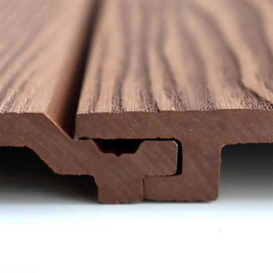 Exportación a Asia Rejilla de grano de madera Tablero de pared de madera de plástico al aire libre Tablero de pared decorativo al aire libre Tablero de pared grande de plástico de madera de pared exterior coextruido