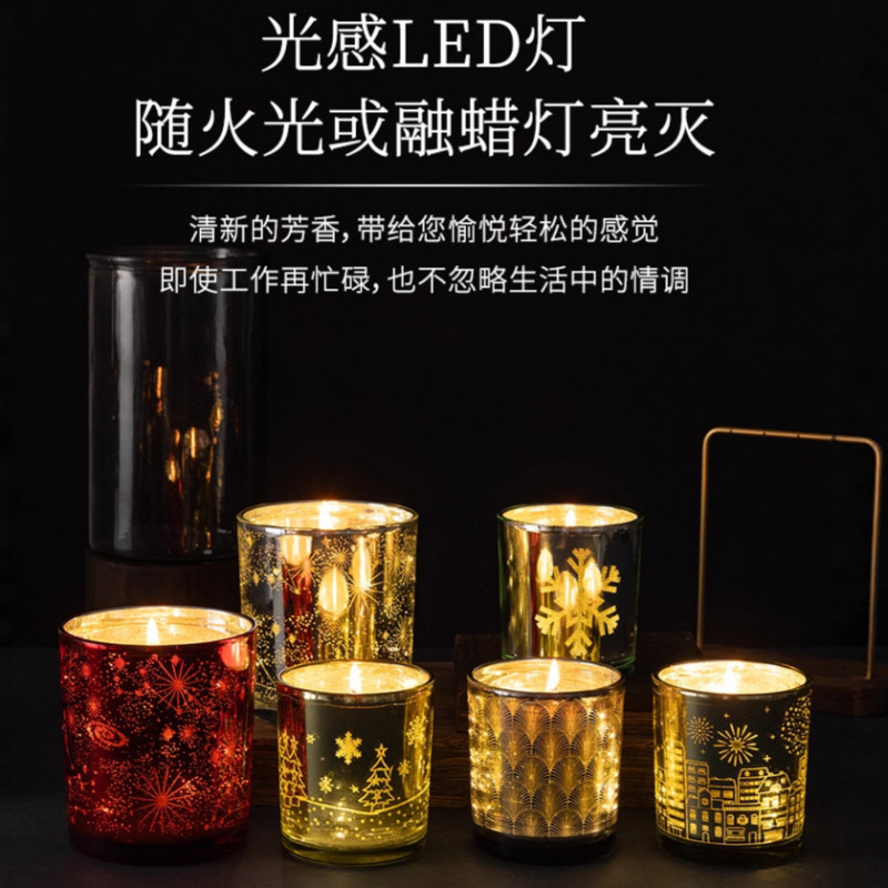跨境爆款LED光感香薰蜡烛布置氛围时尚摆件浪漫香氛蜡烛礼物批发|undefined