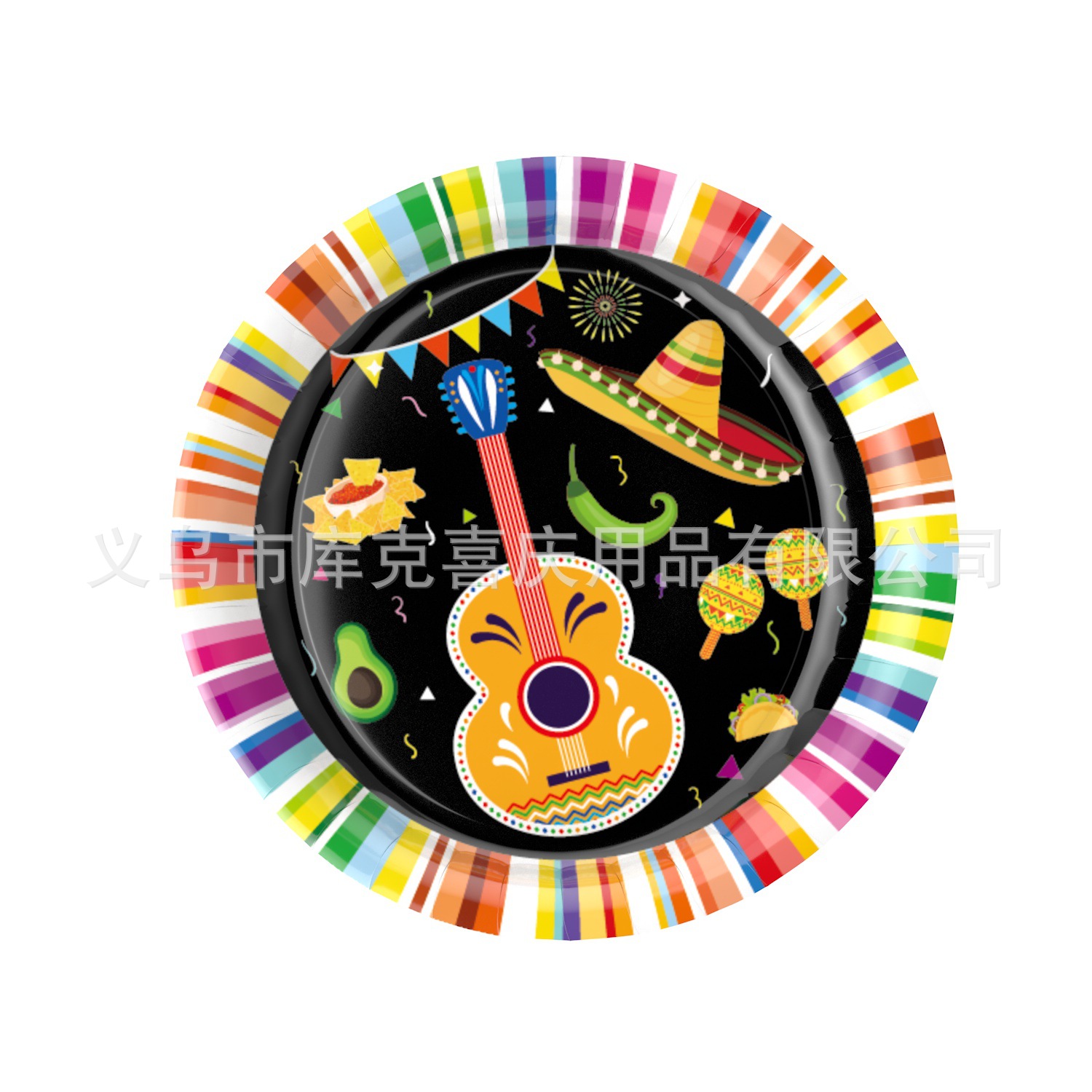 Nuevo México carnaval fiesta vajilla decoración suministros Festival tire bandera cena placa papel tejido decoración traje