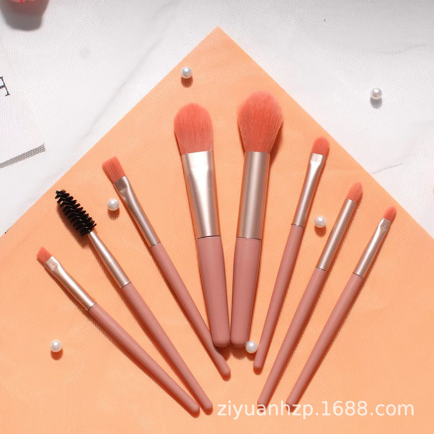 Venta directa de fábrica ocho 8 macarons maquillaje cepillo principiante portátil corrector cepillo base cepillo maquillaje cepillo conjunto completo transfronterizo