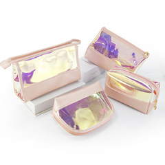 Internet celebrity Xiaoxiang travel laser lazy cosmetic bag high-end waterproof transparent ins style business travel set toiletry bag