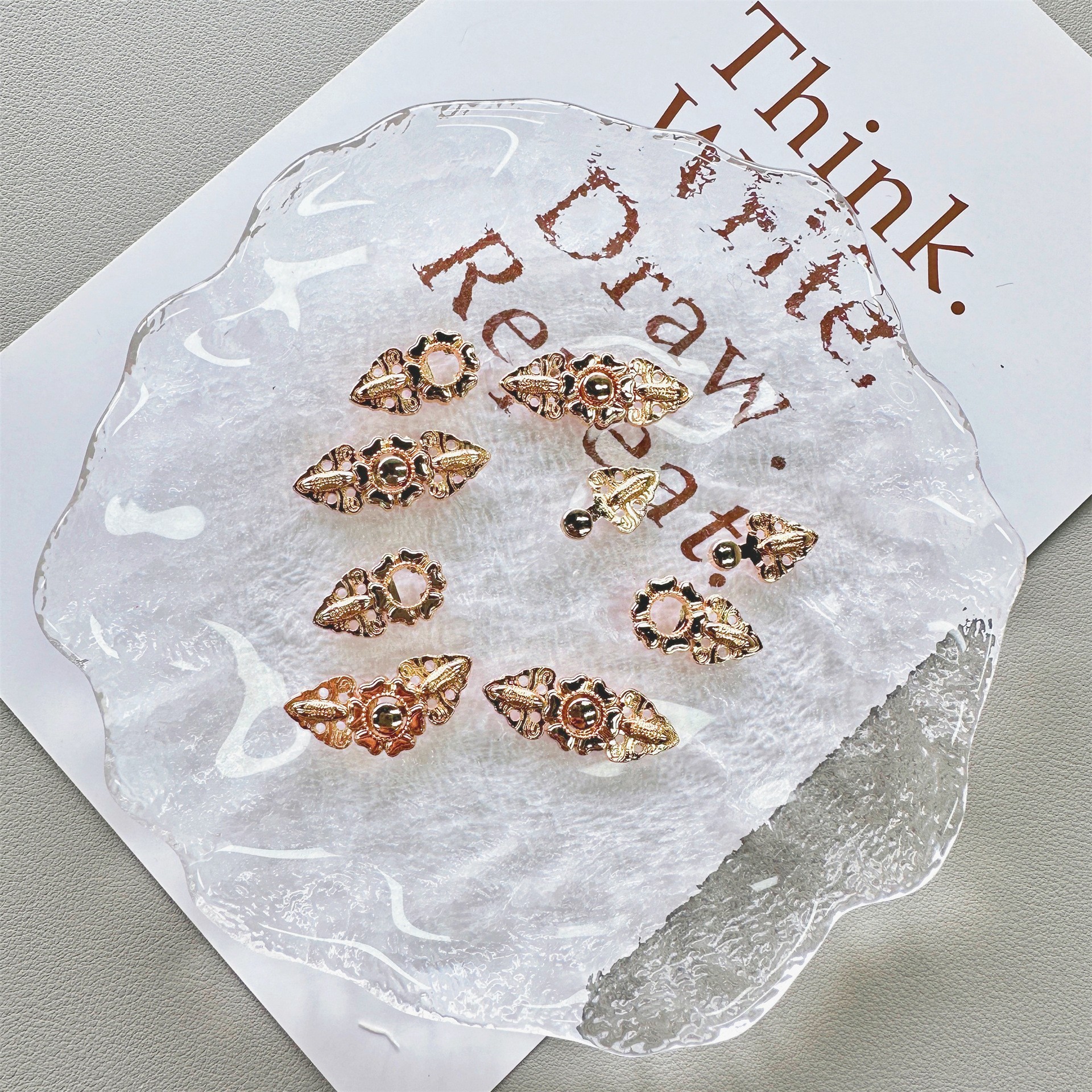 Hanfu Cloud Shoulder Metal Buckles, Vintage Costume Horse-Face Skirt & Shirt Decorative Buttons, DIY Apparel Accessories, Wholesale Shirt Craft Supplies