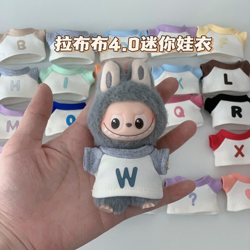 labubu4.0娃衣mini心底密码字母款拉布布娃衣|undefined