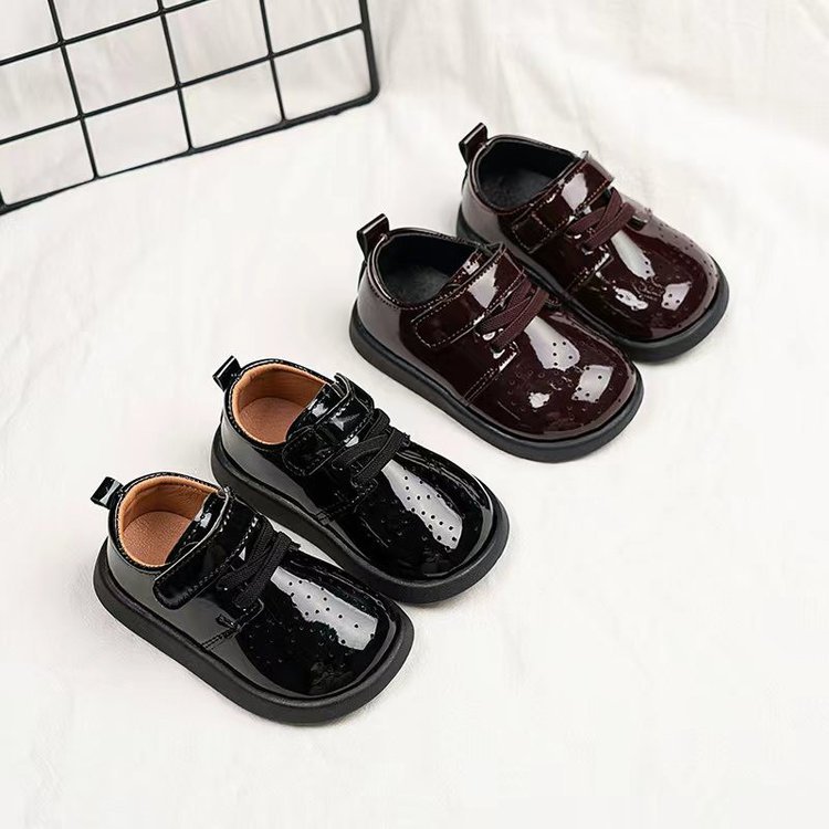 Boys' Leather Shoes 2025 Spring & Fall New Kidsren's British Style Flats Baby Soft Sole Non-Slip Toddler Shoes Handsome Kidsren