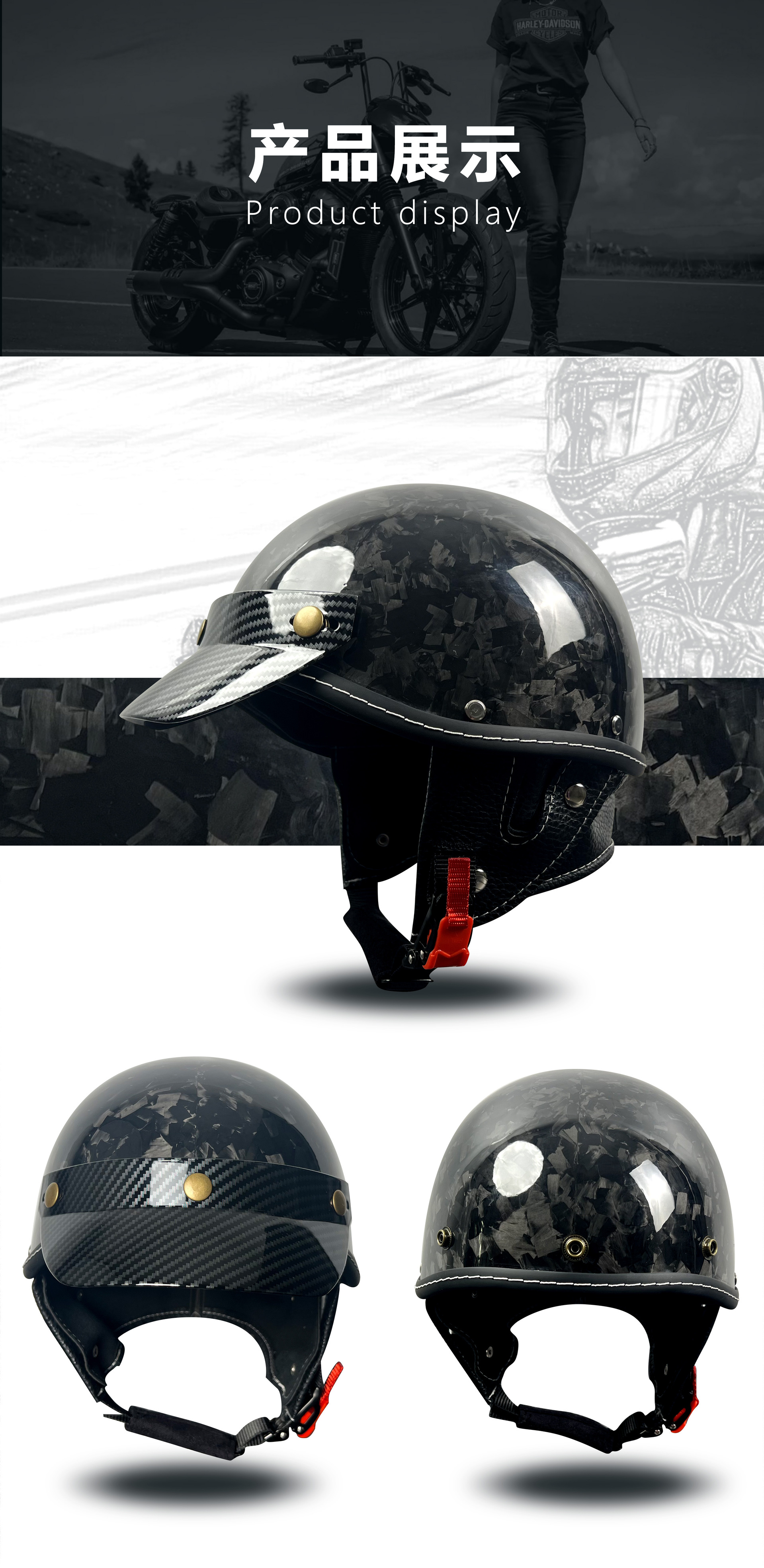 New National Standard 3C Certified Carbon Fiber Electric Vehicle Helmet Motorcycle Half Helmet Unisex Motorcycle Safety Helmet Breathable