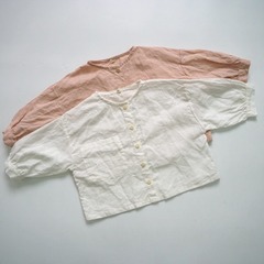 森林地圖童裝兒童夏款防曬衣韓版麻棉寬鬆開衫兒童麻棉防曬衣