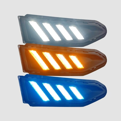 Suitable for 23-25 Models of Overseas Versions of Nissan Sunny Daytime Running Lights, Nissan Versa Drl Modified Led Fog Lights (Gündüz işıqları) - four-bar-led-three-color-streamer-daytime-running-lightspair-price