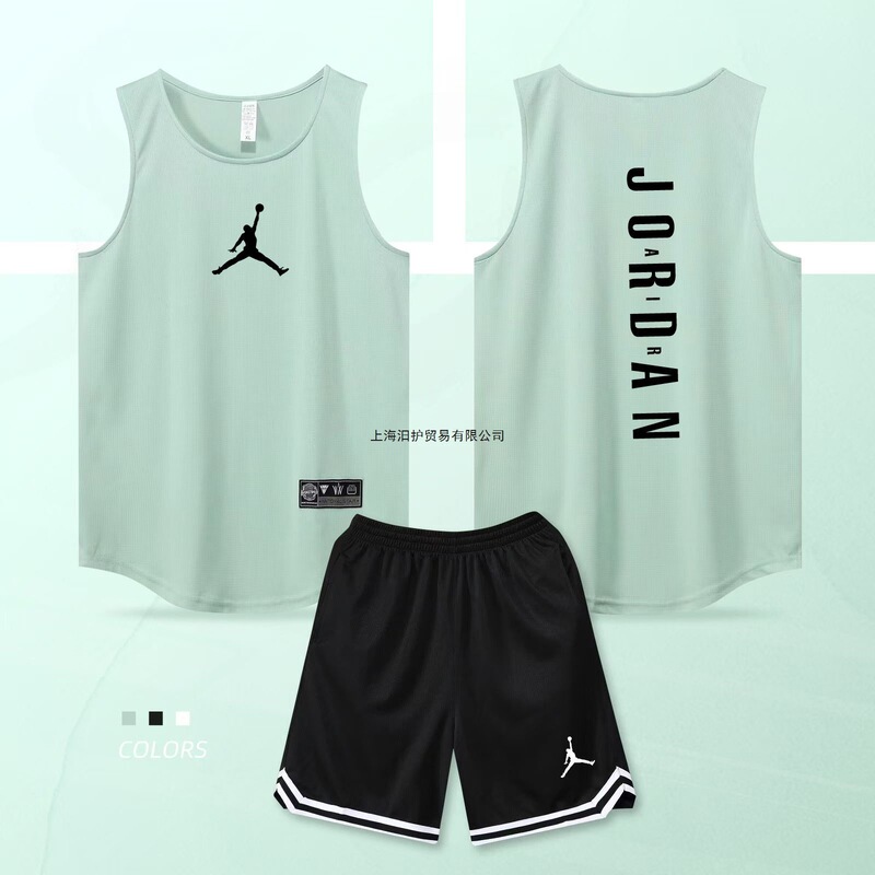 Basketball Uniform Set American Style Aj23 Vest Men's Sports Breathable Fitness Running Sleeveless Women's Basketball Training Jersey