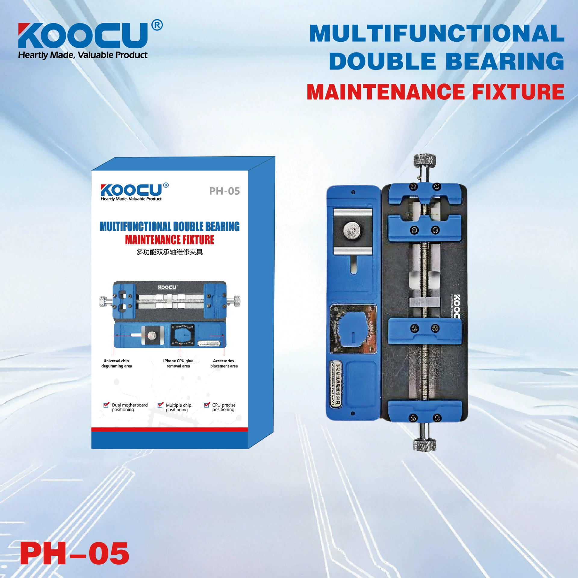 Высокотемпературное приспособление для ремонта мобильного телефона с двойным подшипником, платформа для позиционирования чипа BGA, приспособление для ремонта материнской платы мобильного телефона