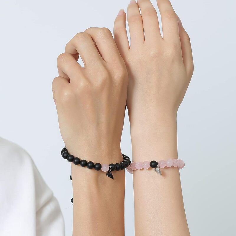 Cross-border Magnetic Couple Bracelet suit Friendship Couple Long-distance Matching Bracelet Natural Turquoise Beaded