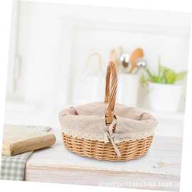 手工柳编鸡蛋水果篮收纳筐厂家手提户外野餐篮鸡蛋篮鲜花篮送闺蜜