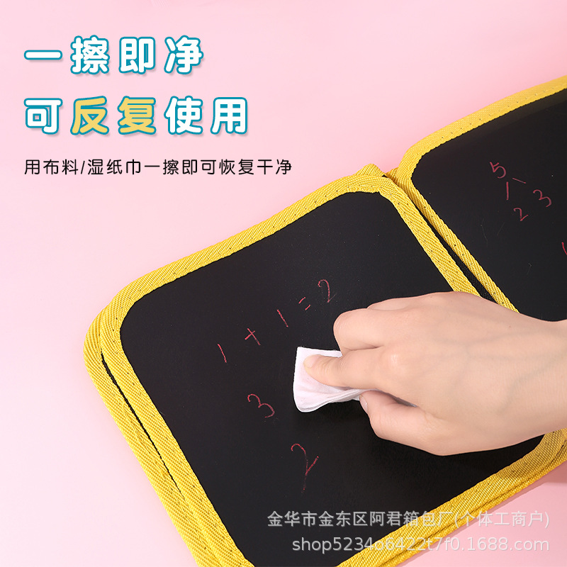 Dibujo portátil para niños transfronterizos, graffiti, tablero de dibujo de doble cara, acuarela, álbum de fotos borrable, escritura, rompecabezas, pizarra pequeña