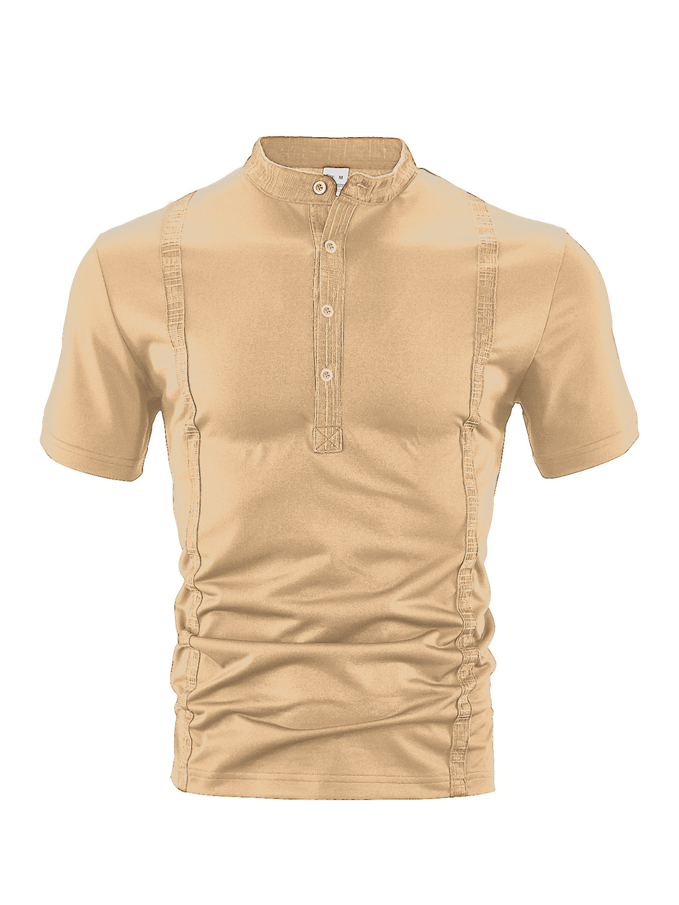 Camisas de hombre de verano transfronterizas europeas y americanas Amazon TEMU nuevos productos casuales de algodón perla de tela pequeña polo de manga corta