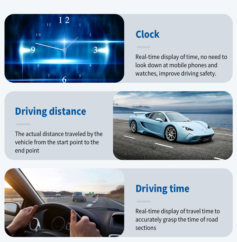 Car Head-Up Display (HUD) Vehicle Speed, Water Temperature, Fuel Consumption Display OBD High-Definition Multifunctional Car Instrument