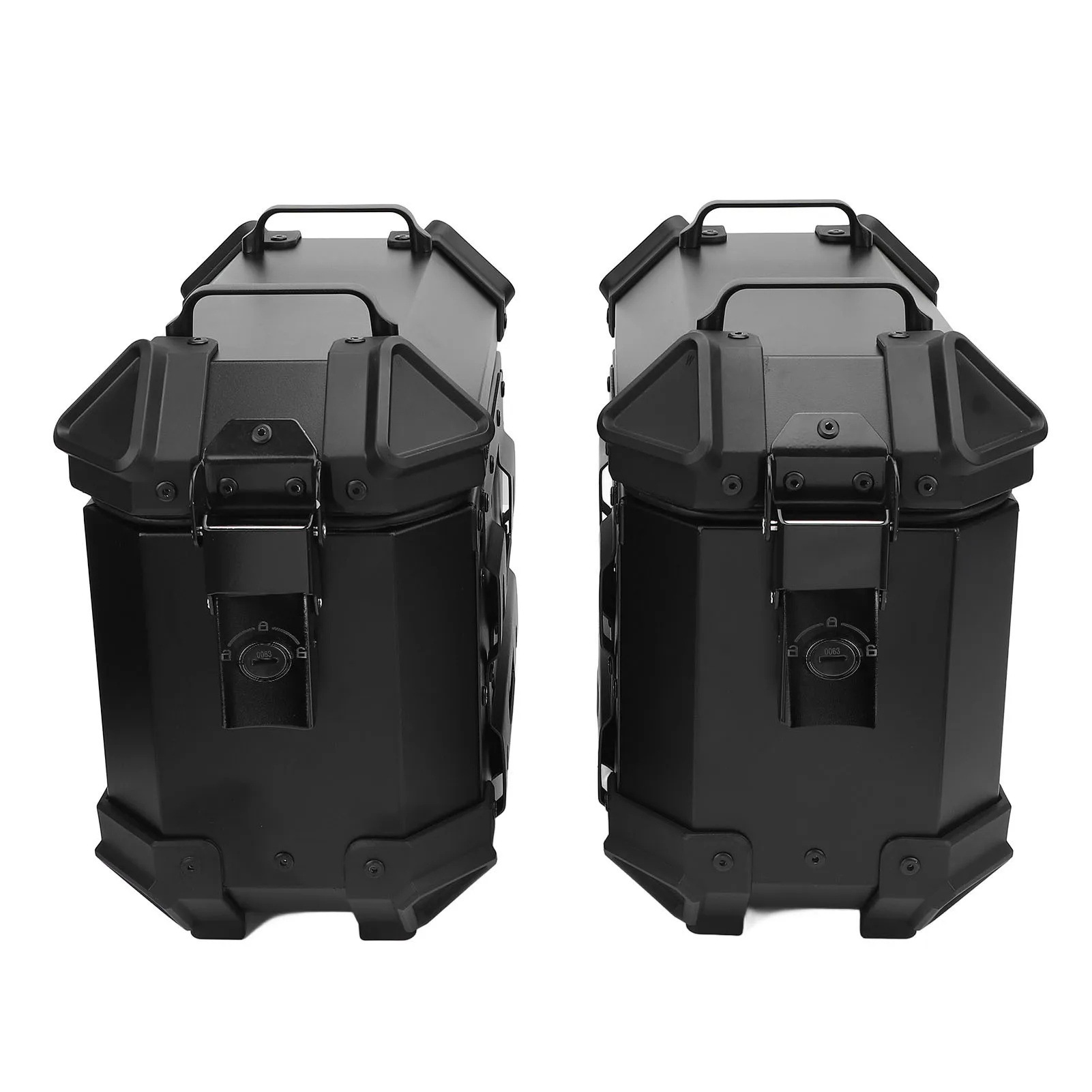 18L Side Box Bracket for Motorcycle, Universal Aluminum Alloy Waterproof and Anti-Collision Side Box, Large Capacity Quick-Release Side Box for Motorcycle Travel