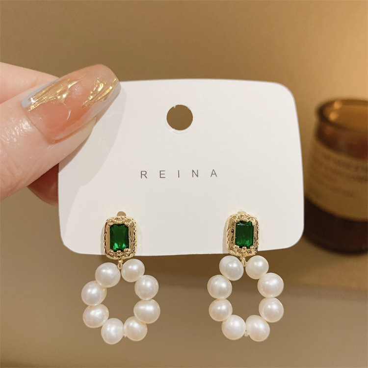 @Oferta Especial@ Pendientes Coreanos de Perlas con Forma de Círculo Hueco de Dongdaemun, Estilo Nuevo 2022 [Ecológicos]