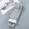 children trousers Adidas Boy Plush thickening Casual pants girl keep warm Sports pants CUHK Exorcism sweatpants