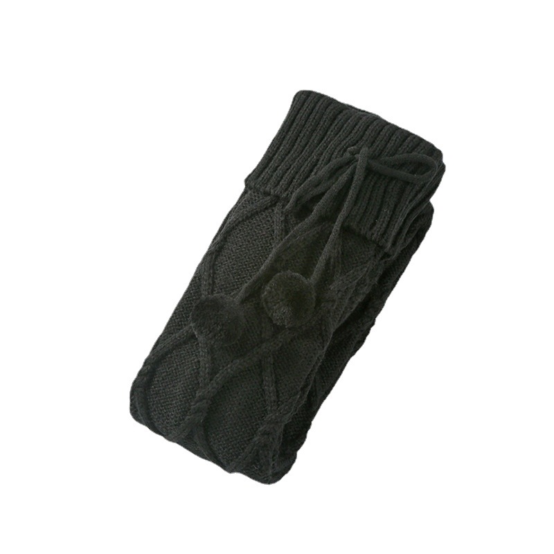 Calcetines japoneses de punto de lana de color sólido, calcetines jk de tubo largo, calcetines de piso por encima de la rodilla, calcetines calientes de otoño e invierno para mujer