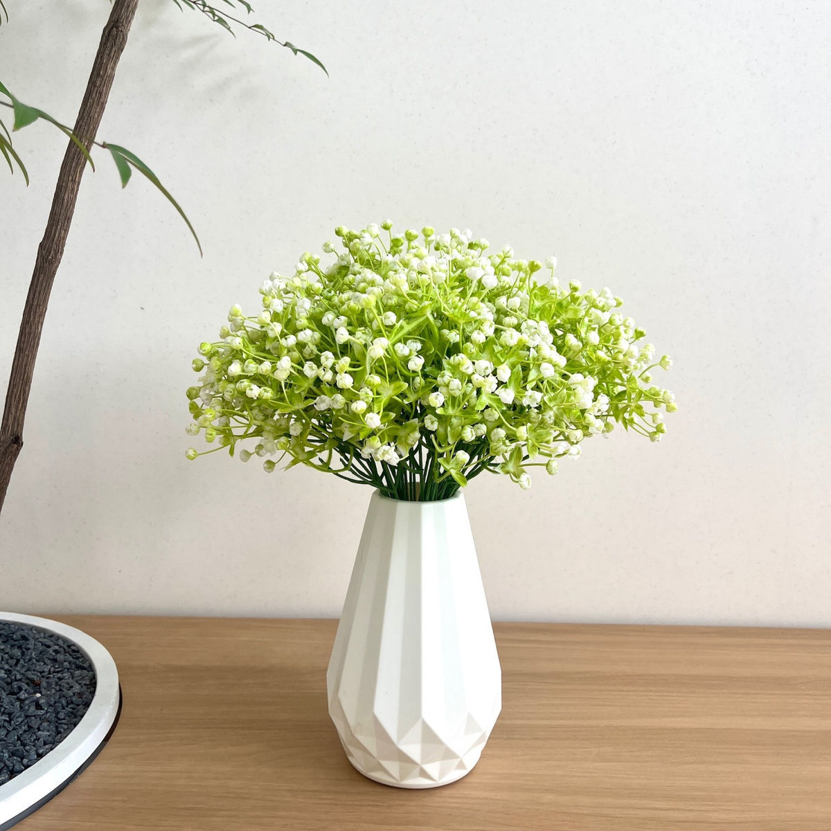 모조 꽃, 안개꽃, 가짜 꽃, 장식 꽃, 식탁 플라스틱 꽃꽂이, 사무실 장식, 가정용 가구