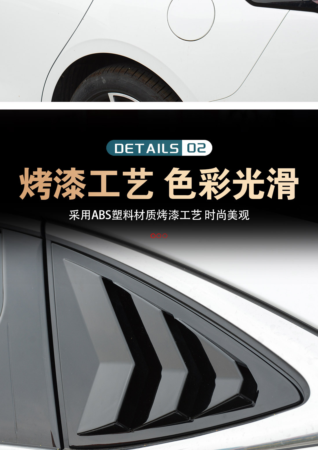 24-25 Models Changan Third-Generation Eado Blinds Window Decoration Stickers for Rear Side Triangle Windows, Eado Modification Parts