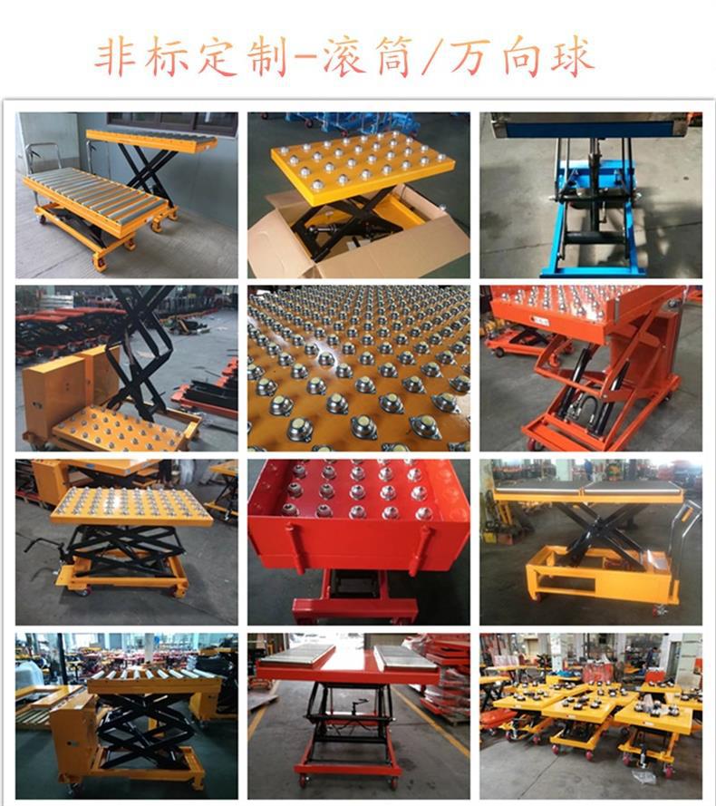 304 Stainless Steel Hydraulic Lift Cart for Chemical Industry, Acid and Alkali Resistant Anti-Corrosion Platform Cart, Rust-Proof Workshop Transport Equipment