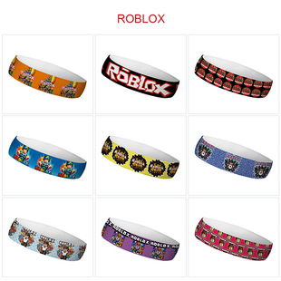 Roblox Virtual World Peripheral Sports Headband Running Non-Slip Headscarf Men's and Women's Trendyy High Elastic Elastic Headband