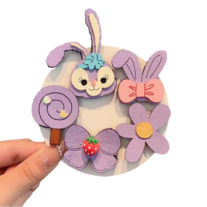 Los niños publican adorables pegatinas de velcro para bebés que no lastiman el cabello roto, artefactos de cabello mágicos para niñas con poco cabello pegatinas de frangeo