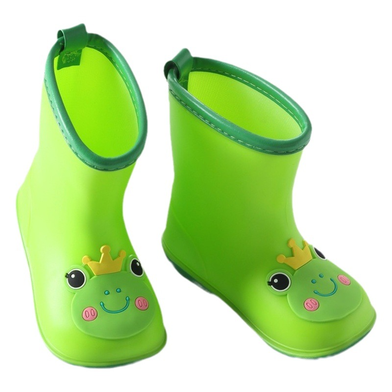 Bao Yuer Children's Rain Boots for Men and Women Baby's Mid-tube Rain Boots Infants 1-6 Years Old Children's Water Shoes Rubber Shoes Cross-border Children's Shoes