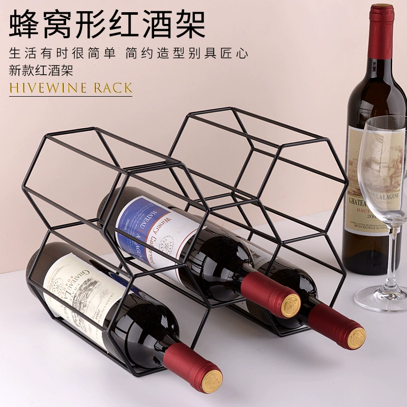Утюг креативный сотовый Винный Стеллаж украшения Гостиная Бар Винный шкаф магазин стеллаж украшения стеллаж для хранения винный стеллаж