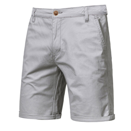 Summer Men's Casual Straight Leg Five-Pocket Shorts Men's European and American Straight Fit Work Shorts