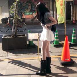 INS博主款 韩系简约可爱百搭公主裙层次立体感半身裙短裙图片色